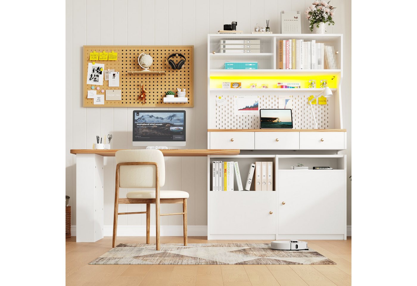 i@home Küchenbuffet Mehrzweck Buffet, Tisch Schrank, Schreibtisch, 137*45*178 cm, weiß i@home Küchenbuffet Mehrzweck Buffet, Tisch Schrank, Schreibtisch, 137*45*178 cm, weiß von i@home