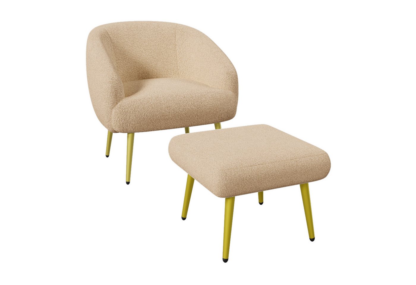 i@home Polsterstuhl Sherpa Polsterstuhl mit Fußhocker (2 St), Ergonomisches Design mit Rücken- und Fußstütze von i@home