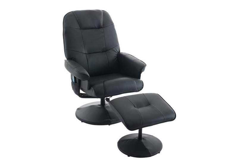 i@home Relaxsessel Massagesessel mit Heizung & Hocker (2-St., 1 Sessel + 1 Hocker), 360° Drehung, ergonomisch, PU-Leder von i@home