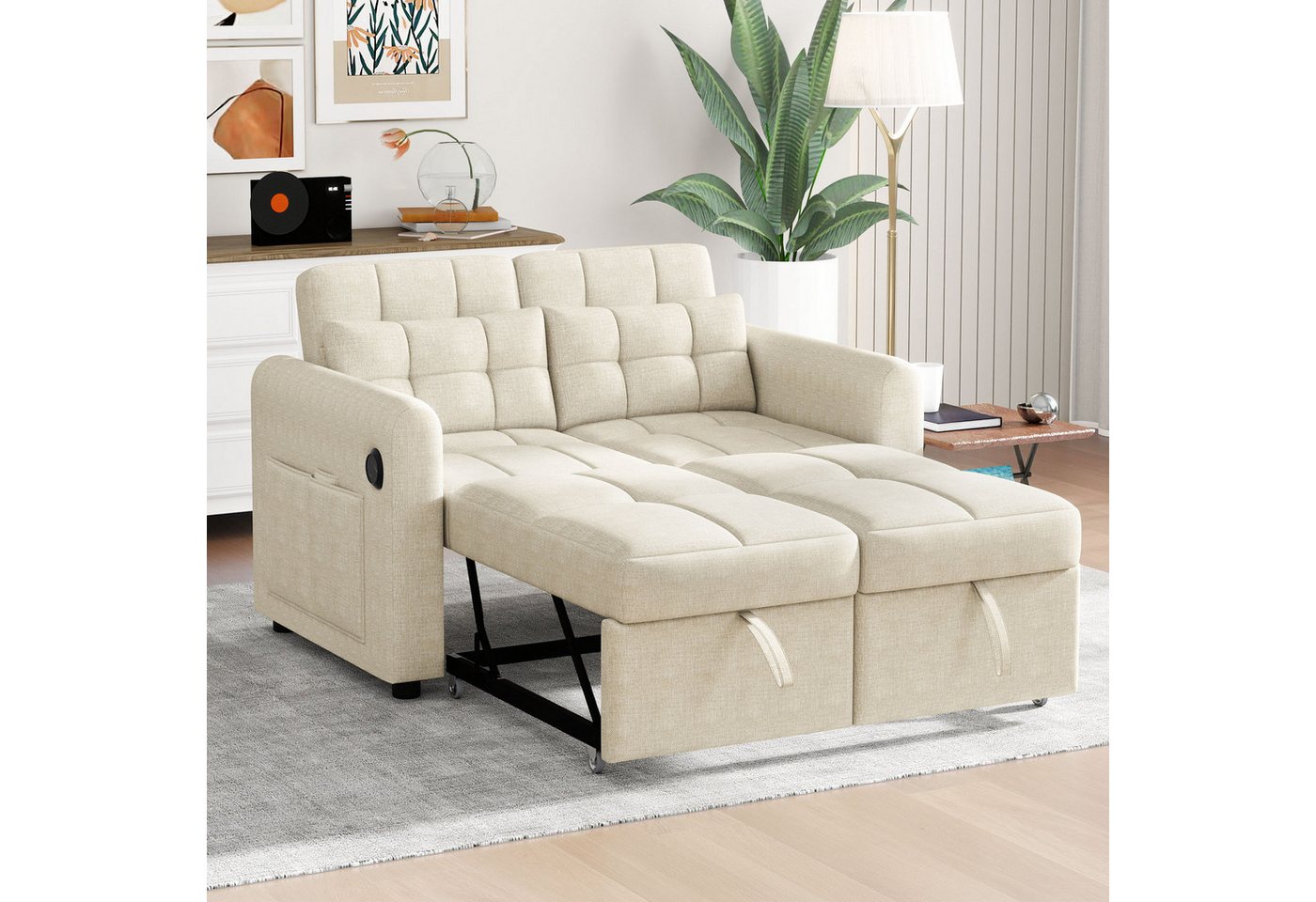i@home Schlafsofa Loveseat-Sofa, 3-in-1-Ausziehsofa mit verstellbarer Rückenlehne, 3-in-1 Schlafsofa i@home Schlafsofa Loveseat-Sofa, 3-in-1-Ausziehsofa mit verstellbarer Rückenlehne, 3-in-1 Schlafsofa von i@home