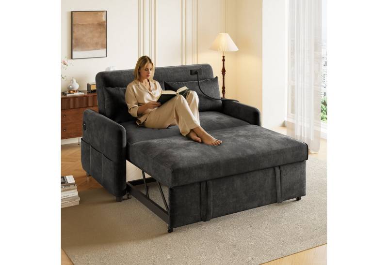 i@home Schlafsofa Modernes Doppel-Klappschlafsofa,Multifunktionssofa mit Schlaffunktion, verstellbare Rückenlehne,Handyhalter,USB-Ladeanschluss, verstellbare Rückenlehne i@home Schlafsofa Modernes Doppel-Klappschlafsofa,Multifunktionssofa mit Schlaffunktion, verstellbare Rückenlehne,Handyhalter,USB-Ladeanschluss, verstellbare Rückenlehne von i@home