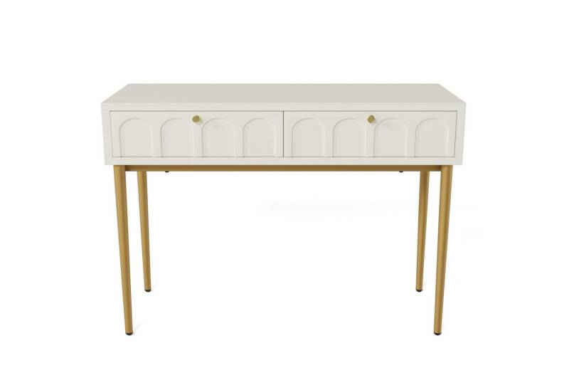 i@home Schminktisch mit 2 Schubladen 76.5cm Höhe,Schlafzimmer Highboard Weiß Sideboard (1-Set), Bis 45 kg belastbar, 76.5 x 100 x 45 cm, Weiß von i@home