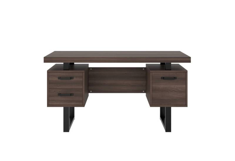 i@home Schreibtisch Büroschreibtisch, braun (Packung set, 1 Tisch), mit geräuschlose Schublade, 135*54*76cm von i@home