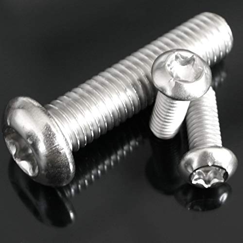 100 Stück M4x12 mm Linsenkopf Schrauben ISO 7380 V2A A2 Edelstahl TX Linsenschrauben Torx von i-mex