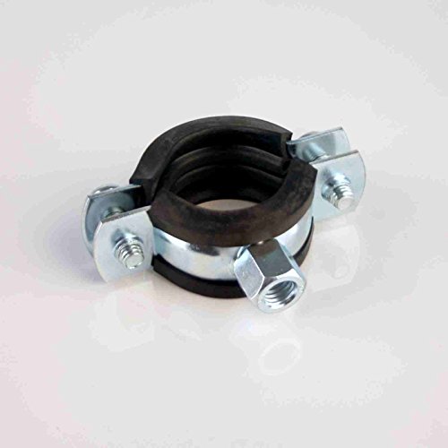 50 Stück Rohrschellen 12-16 mm, 1/4 Zoll Zweischraubenschelle mit Gummieinlage DIN 4109 50 Stück Rohrschellen 12-16 mm, 1/4 Zoll Zweischraubenschelle mit Gummieinlage DIN 4109 von i-mex