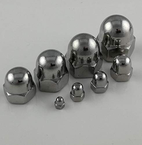 Hutmuttern V2A DIN 1587 Edelstahl Muttern A2 verschiedene Größen (50, M10) von i-mex