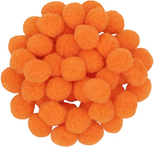 i-mondi® 50 pompons zum basteln orange in 20mm klein bastel zubehör pom pom bunt kugeln ponpons deko pompom plüsch von i-mondi
