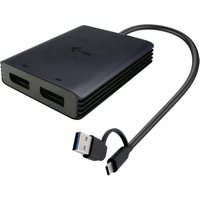 I-TEC USB-A/USB-C Dual 4K/60Hz DisplayPort Video Adapter von i-tec