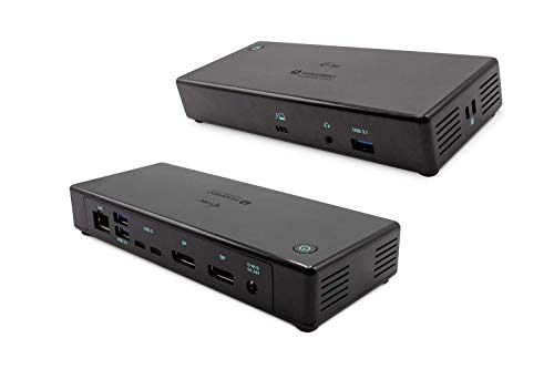 i-tec Thunderbolt 3/USB-C Dockingstation 2x4K/1x8K mit 85W Stromversorgung - 2X DisplayPort 2X USB-C 1x GLAN 3X USB 3.1 1x Audio für MacOS Windows von i-tec