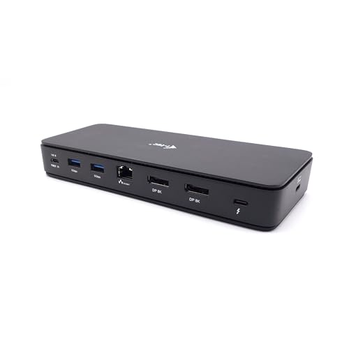 i-tec Thunderbolt 4 Generation 3 2X Display Dock 7X USB, 2.5 GLAN, PD 92W, 1m TB4 Cable von i-tec