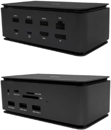 i-tec USB 4 Dockingstation 2x4K/1x8K - 1x DisplayPort, 1x HDMI, 1x GLAN, 1x USB-C 3.2 Gen2, 3X USB 3.2 Gen2, 3X USB 2.0, 1x SD/microSD, 1x Audio/Mik von i-tec