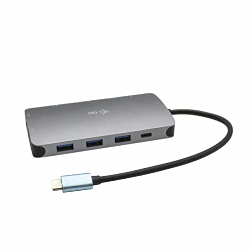 i-tec USB-C 4K Metall Nano Docking Station 1x HDMI 1x VGA 1x GLAN 1x USB-C 3X USB 3.1 1x SD/MicroSD 1x Audio Power Delivery 100W für Windows MacOS Android ChromeOS von i-tec