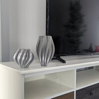 Twisted Vase | Schneeflocken 3D Gedruckt Übertopf Dekoration 2Er Set Twisted Vase | Schneeflocken 3D Gedruckt Übertopf Dekoration 2Er Set von i3Dstore