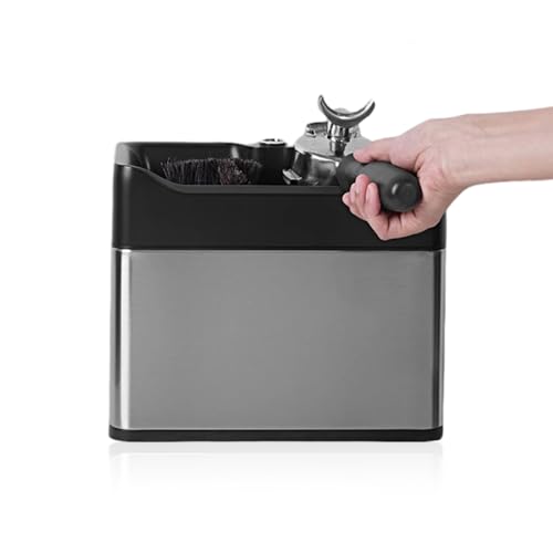 Elektrisch automatisch Coffee Grounds Cleaner for Espresso Machine Handle - mit Bürste und Pulverabstreifer - 58mm Coffee Portafilter Cleaner von iBLENDAR