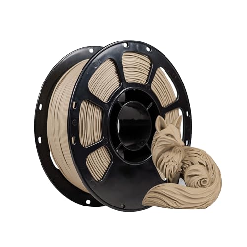 iBOSS Matte PLA Filament 1,75 mm, PLA Basic 3D Drucker matte Filament, Maßgenauigkeit +/- 0,02 mm, 1KG (2,2 Pfund) schnelle PLA-Rolle für 3D-Drucker, Matte Holzfarbe von iBOSS