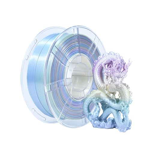 iBOSS mehrfarbiges Macaron PLA+ Filament 1,75 mm, PLA Plus Regenbogen 3D-Drucker Filamentmaterial 1 kg, 2,2 Pfund kompatibel mit den meisten FDM-Druckern (Macaron) von iBOSS