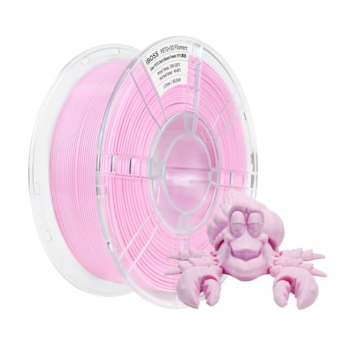 iBOSS PETG Filament 1,75 mm, Spule mit 1 kg (2,2 lbs), 3D-Drucker-Filament, PETG-Filament, Maßgenauigkeit +/- 0,02 mm, 3D-Druck-Filament für 3D-Drucker (PETG Kirschblüte, rosa) von iBOSS