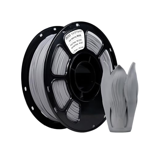 iBOSS PLA Filament 1,75 mm, PLA Basic 3D Drucker mattes Filament, Maßgenauigkeit +/- 0,02 mm, 1 kg (2,2 Pfund) schnelle PLA-Rolle für 3D-Drucker,Mattgrau von iBOSS