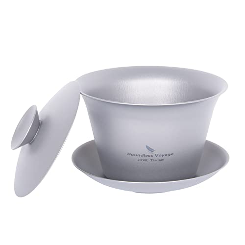 iBasingo 200ml Titan Gaiwan Kung Fu Teetasse & Untertasse mit Deckel Chinesische Traditionelle Gaiwan Doppelwandige Langlebige Teeschale mit Deckel Leichtes Outdoor Camping Tragbare Terrine Ti3123D iBasingo 200ml Titan Gaiwan Kung Fu Teetasse & Untertasse mit Deckel Chinesische Traditionelle Gaiwan Doppelwandige Langlebige Teeschale mit Deckel Leichtes Outdoor Camping Tragbare Terrine Ti3123D von iBasingo