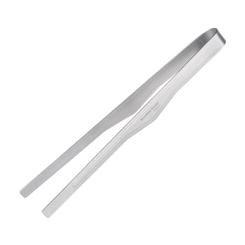 iBasingo 25.5cm Küchen Grillzange Titan Teetasse Grill Clip Bratzange Verbrühungsfreie Easy Grip Pinzette Mehrzweck Geschirr Leichtes Handliches Tool zum Servieren, Buffet, Steak, Salat, Eis Ti1012T von iBasingo