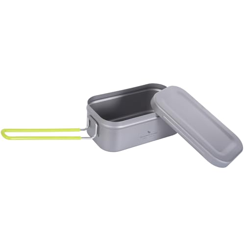 iBasingo 600ml Titan Mess Tin Outdoor Lunch Boxen Camping Pfanne Quadratische Messdose Schüssel Single Layer Bento Tragbares Leichtes Geschirr mit Erbrühungsschutzgriff Mini Dämpfgestell Ti2081C iBasingo 600ml Titan Mess Tin Outdoor Lunch Boxen Camping Pfanne Quadratische Messdose Schüssel Single Layer Bento Tragbares Leichtes Geschirr mit Erbrühungsschutzgriff Mini Dämpfgestell Ti2081C von iBasingo