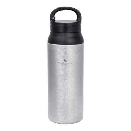 iBasingo 600ml Titan Vakuumflasche Doppelwandige Isolierte Flasche Tragbare Wiederverwendbare Reise Halten Heißes & Kaltes Wasser Kaffee Tee Becher Ti3010D von iBasingo