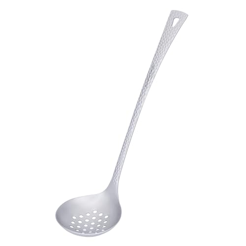 iBasingo Langer Griff Titan Schaumlöffel Metall Geschlitzter Löffel Schaumkelle Lebensmittelsieb Heißer Topf Geschirr Leichtes Haltbares Küchengeschirr zum Kochen Soße Saucen Ti1063T von iBasingo