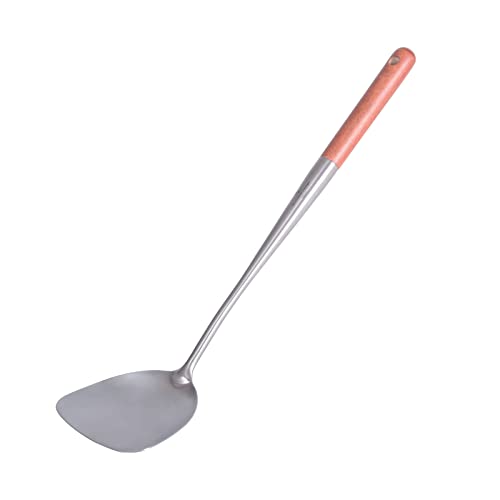 iBasingo Titan Suppenkelle 40 cm Schöpflöffel Haltbar Rostfest Große Suppe Ladle Servierlöffel mit Holzgriff Gravy Saucen Kochlöffel Home Outdoor Camp Küche Kochwerkzeug Metall Kochgeschirr Ti5004P von iBasingo