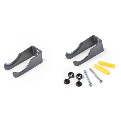 iBathUK Helena Heizkörperhalterungen, 3 Säulen, robuste Wandmontage, langlebige Pulverbeschichtung, ideal für Stahl-/Gusseisen-Heizkörper (2er-Set) von iBathUK