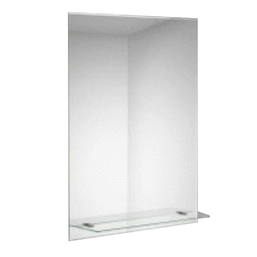 soak Design-Badspiegel mit Ablage - Wandspiegel mit Ablagefläche - 60 x 80 cm, einfache Montage von iBathUK