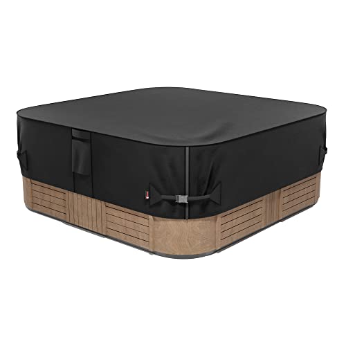iBirdie Wasserdichte und wetterfeste Whirlpool-Abdeckung, 185,4 x 185,4 cm, passend für 72 x 72 oder 71 x 71 oder 70 x 70 oder 1,8 m x 1,8 m, quadratisch, SPA 600D, robuste Schutzkappe von iBirdie