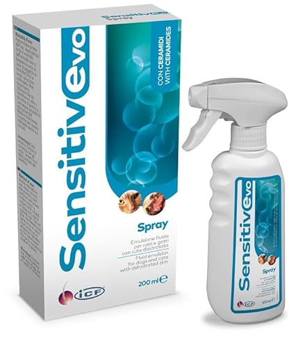 Livisto Sensitive Evo Spray für Hunde und Katzen | 200 ml | Kann zur Unterstützung trockener Haut oder bei Einer Störung der physiologischen Lipidstruktur der Hautbarriere beitragen von ICF