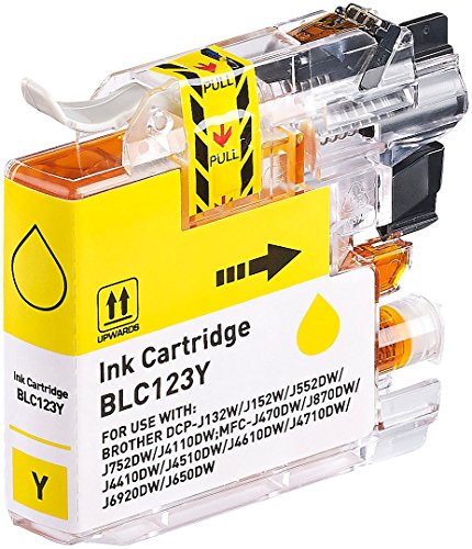 iColor Brother Mfc J6520dw: Tinten-Patrone für Brother-Drucker (ersetzt LC-123Y), Yellow (gelb) (Brother Mfc J6720dw, Tintenstrahldrucker Patronen) von iColor