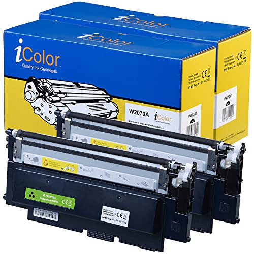 iColor Laserdrucker Zubehör: 2er-Set kompatibler Toner W2070A für HP (ersetzt No.117A), Black (Tonerkartuschen, Kartuschen) von iColor