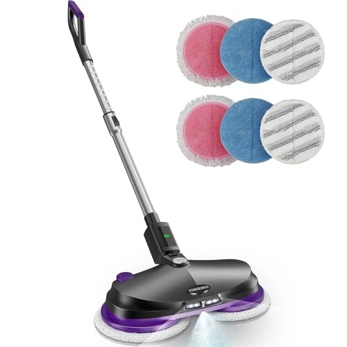 iDEEBO Kabellos Elektrischer Mopp, Elektrischer Wischmopp Kabellos mit Sprühfunktion, LED Beleuchtung, 300ml Wassertank, Bodenwischer Elektrisch für Wischen, Schrubben und Polieren iDEEBO Kabellos Elektrischer Mopp, Elektrischer Wischmopp Kabellos mit Sprühfunktion, LED Beleuchtung, 300ml Wassertank, Bodenwischer Elektrisch für Wischen, Schrubben und Polieren von iDEEBO