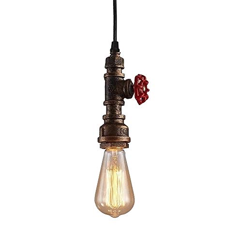 iDEGU Hängeleuchte Industrielle Pendelleuchte Kronleuchter Design Wasserleitung Art Deko E27 Lampe für Café, Bar, Restaurant, Küche - Bronze Antik von iDEGU