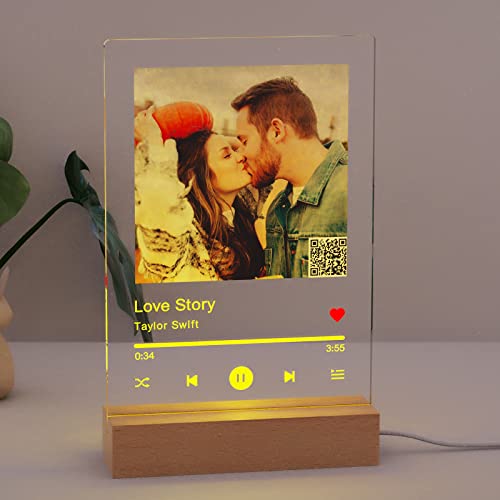 iDIY Song Cover Glas Bild mit Foto, Spotify Glas Personalisiert, Personalisierte Geschenke, Geburtstagsgeschenk für Freund Freundin Partner, Acrylglas, 22x15cm iDIY Song Cover Glas Bild mit Foto, Spotify Glas Personalisiert, Personalisierte Geschenke, Geburtstagsgeschenk für Freund Freundin Partner, Acrylglas, 22x15cm von iDIY