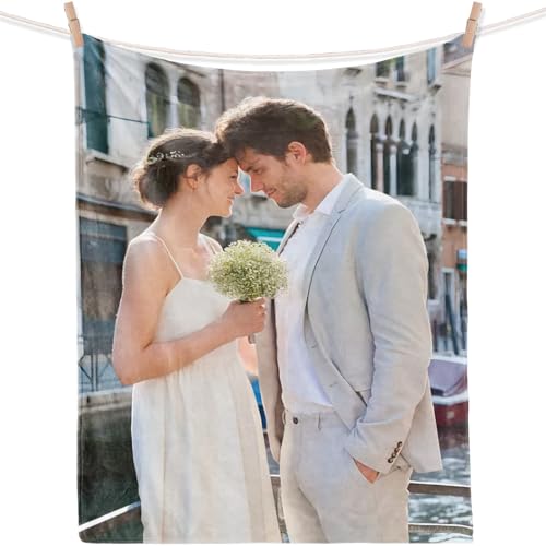 iDIY personalisierte Decke personalisierte Geschenke - Decke mit Foto kuscheldecke personalisiert, Geschenke für Partner Jahrestag Geschenk 1 Foto 40x60in von iDIY