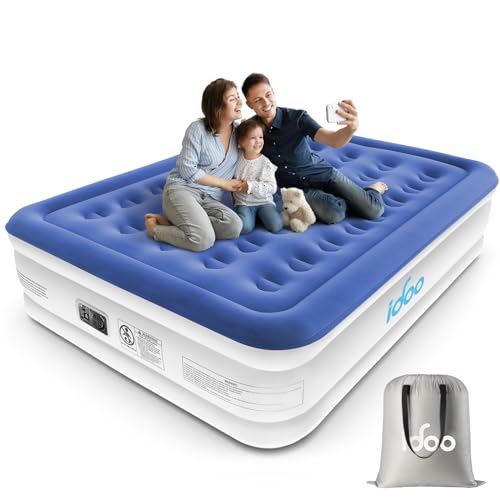 iDOO Luftbett 2 Personen, Luftmatratze Selbstaufblase Premium Gästebett Aufblasbar, Aufblasbare Matratze für Camping oder Heimgebrauch - 152 x 203 x 46cm von iDOO