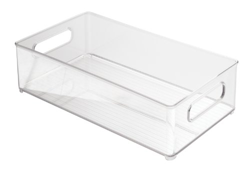 iDesign 75130 Fridge/Freeze Binz Kühlschrankbox, stapelbarer Aufbewahrungsbehälter aus Kunststoff, durchsichtig von InterDesign