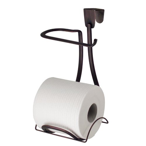 iDesign Axis Toilettenpapierhalter aus Metall, über dem Tank Taschentuch-Organizer für Badezimmer, 15,2 x 15,7 x 27,9 cm, Bronze von InterDesign