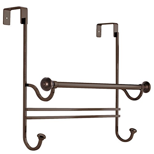 Interdesign York – over-the-shower-door 3 Handtuch Rack – Weiß/Chrom – 12,1 x 45,1 x 57,1 cm von InterDesign
