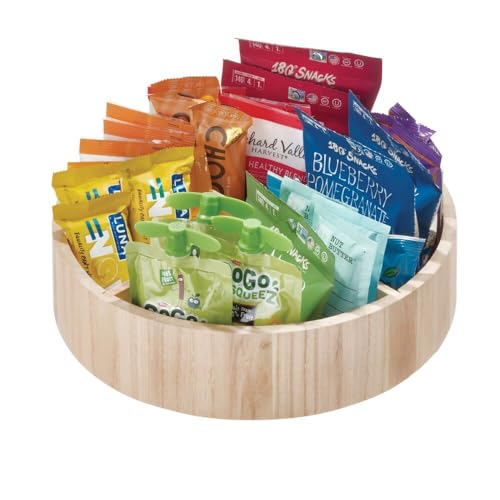 The Home Edit by iDesign 30,5cm Lazy Susan Drehteller mit herausnehmbarer Trennwand, natürliches Paulownia Holz The Home Edit by iDesign 30,5cm Lazy Susan Drehteller mit herausnehmbarer Trennwand, natürliches Paulownia Holz von InterDesign