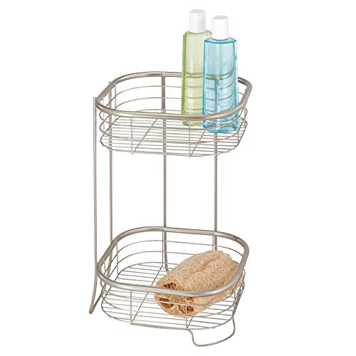 iDesign 27975EU Forma Duschregal mit 2 Regalen, Quadratisch, satiniert von InterDesign