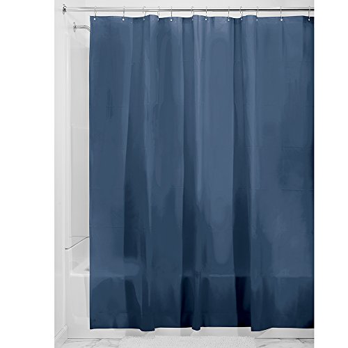 iDesign 3.0 Liner Futter für Duschvorhang, 183,0 cm x 183,0 cm großer Vorhang aus schimmelresistentem PEVA mit zwölf Ösen, marineblau, Bleu Marine von InterDesign