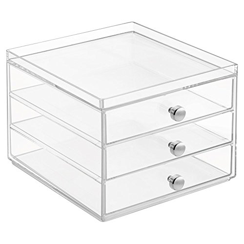 iDesign 37060EU Clarity 3 Stapelbare Schubladen Schmal, durchsichtig von InterDesign