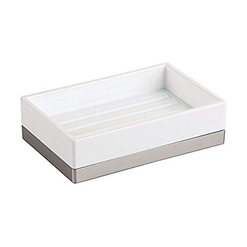 iDesign 41082EU Clarity Seifenschale für Bad Waschtisch, Küchenspüle, Plastik, 12.7 x 8.3 x 3.4 cm von InterDesign