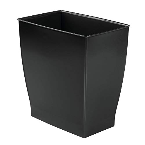 iDesign 64772EU Mono Abfalleimer Mülleimer- Rechteckig, 28,4 x 18,9 x 30,3 cm, schwarz, plastik von InterDesign