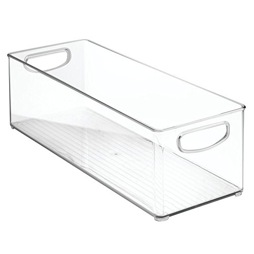 iDesign 64798EU Cabinet/Kitchen Binz Aufbewahrungsbox, extragroßer Küchen Organizer aus Kunststoff, lange Box, durchsichtig von InterDesign