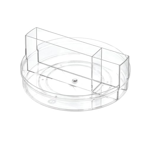 iDesign 71980 Crisp BPA-freier drehbarer Tisch-Organizer aus Kunststoff, 29,3 x 29,3 x 11,8 cm, Drehteller von InterDesign